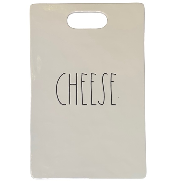 Rae Dunn Other - RAE DUNN CHEESE Board Platter with Handle White Black Large Letters NWT 2017 OG